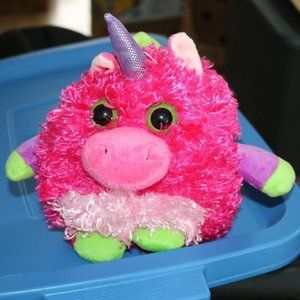 Ganz Webkinz Plush Pink Whoorah Friends Unicorn Green Eyes 8'' No Code